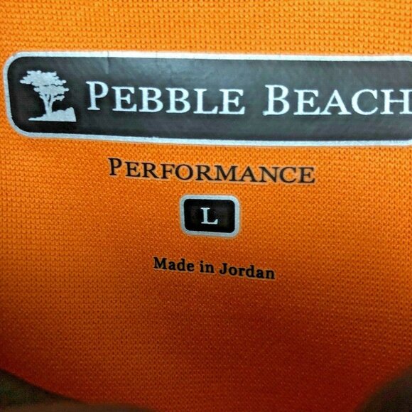 Pebble Beach Performance Golf Pullover Shirt Jacket Men's L 1/4 Zip Logo - Picture 5 of 5